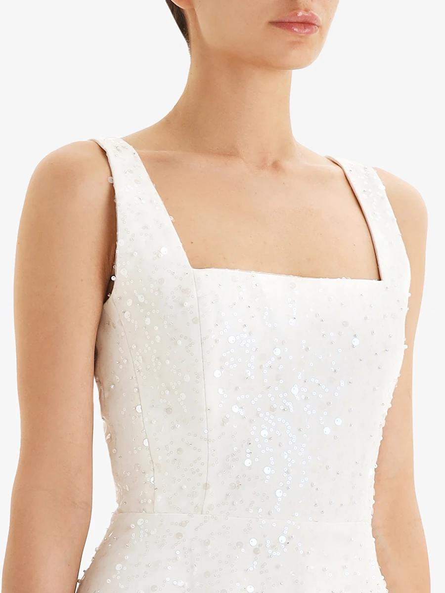 Платье Clarté с пайетками и бисером