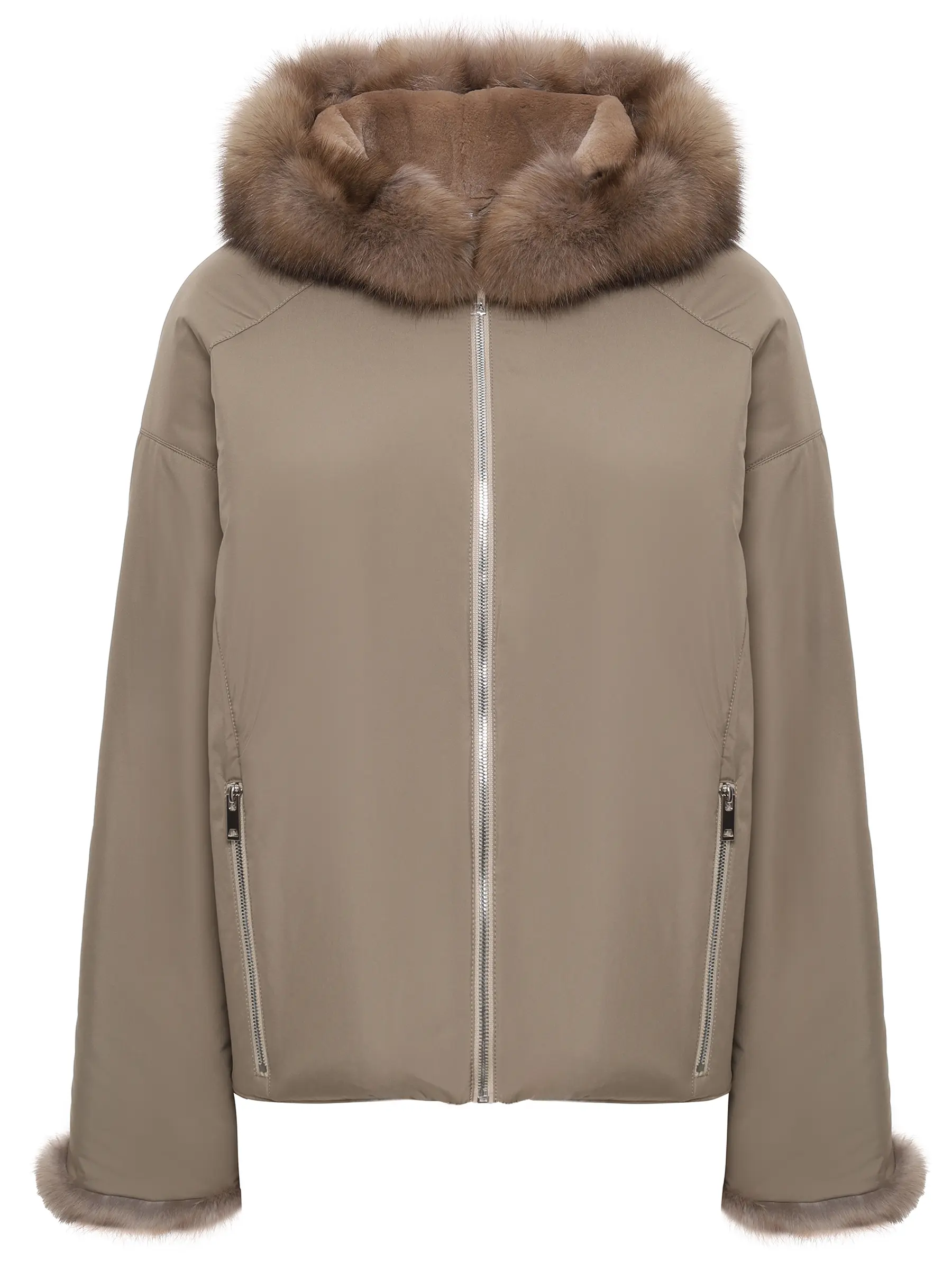 Куртка с мехом норки и соболя