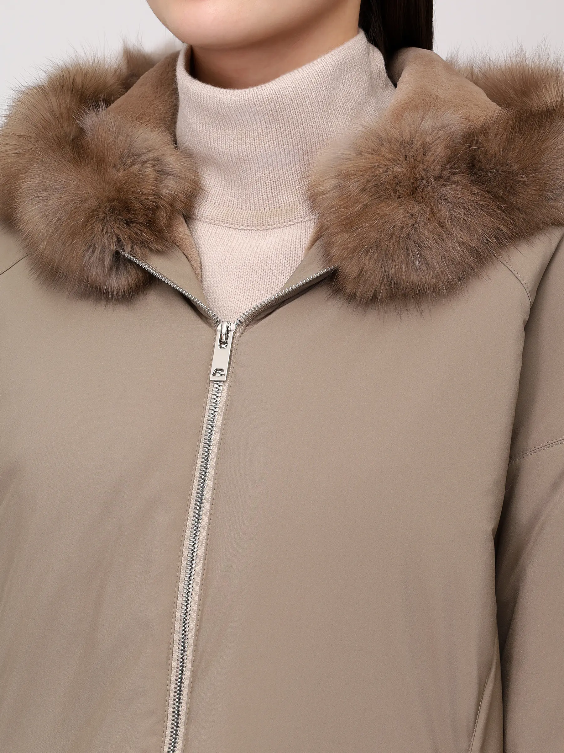 Куртка с мехом норки и соболя