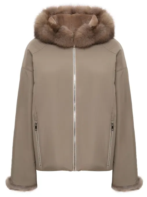 Куртка с мехом норки и соболя AMELI