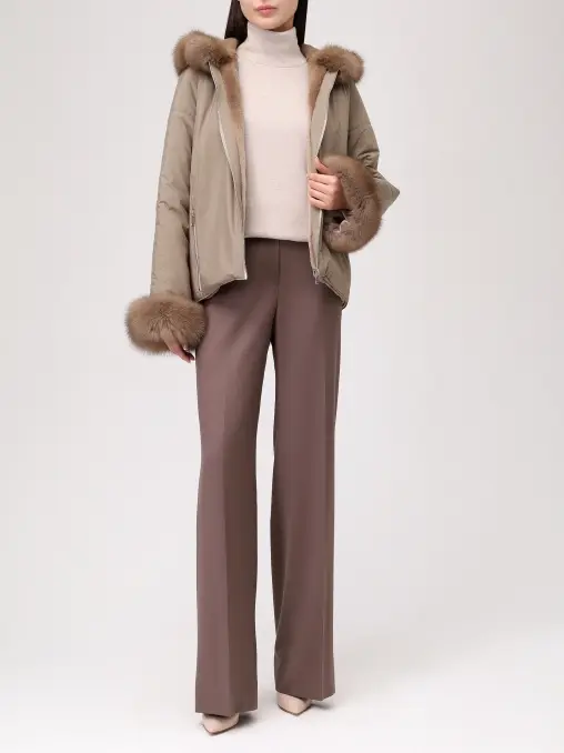 Куртка с мехом норки и соболя AMELI