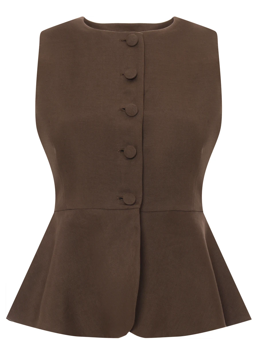 Жилет льняной