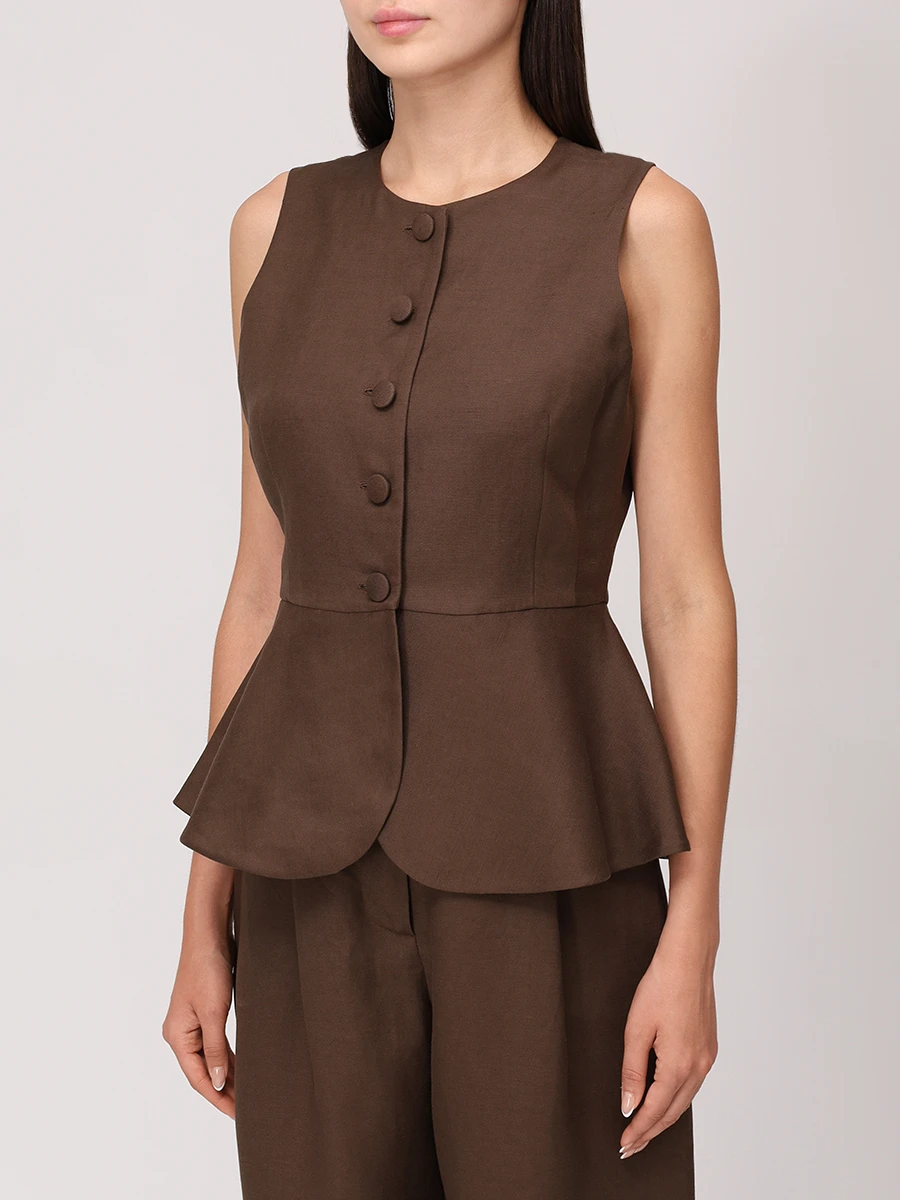 Жилет льняной