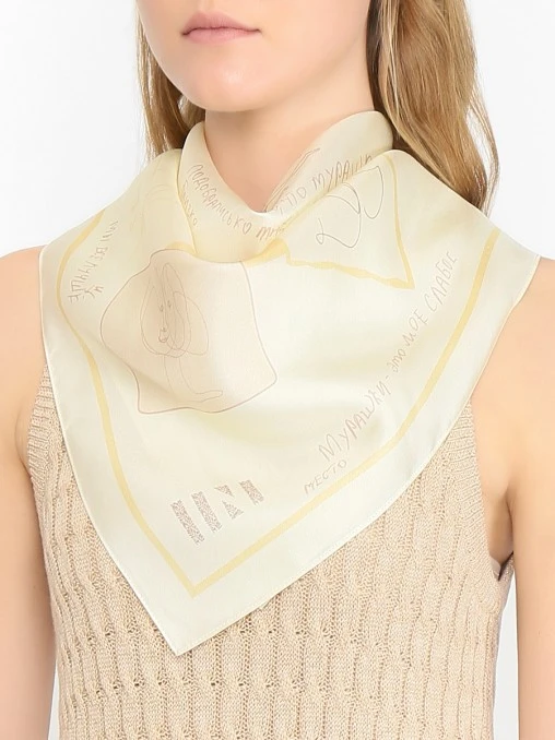 Платок-каре Любовь внутри нас из шелка BJANKA SILK