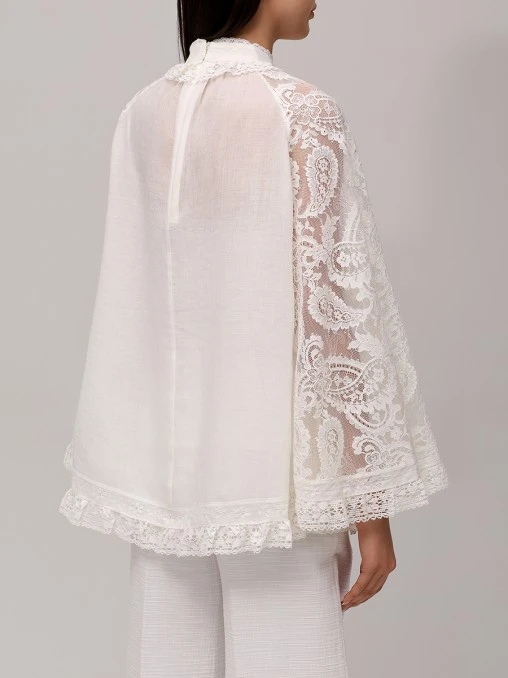 Блуза с кружевом ZIMMERMANN