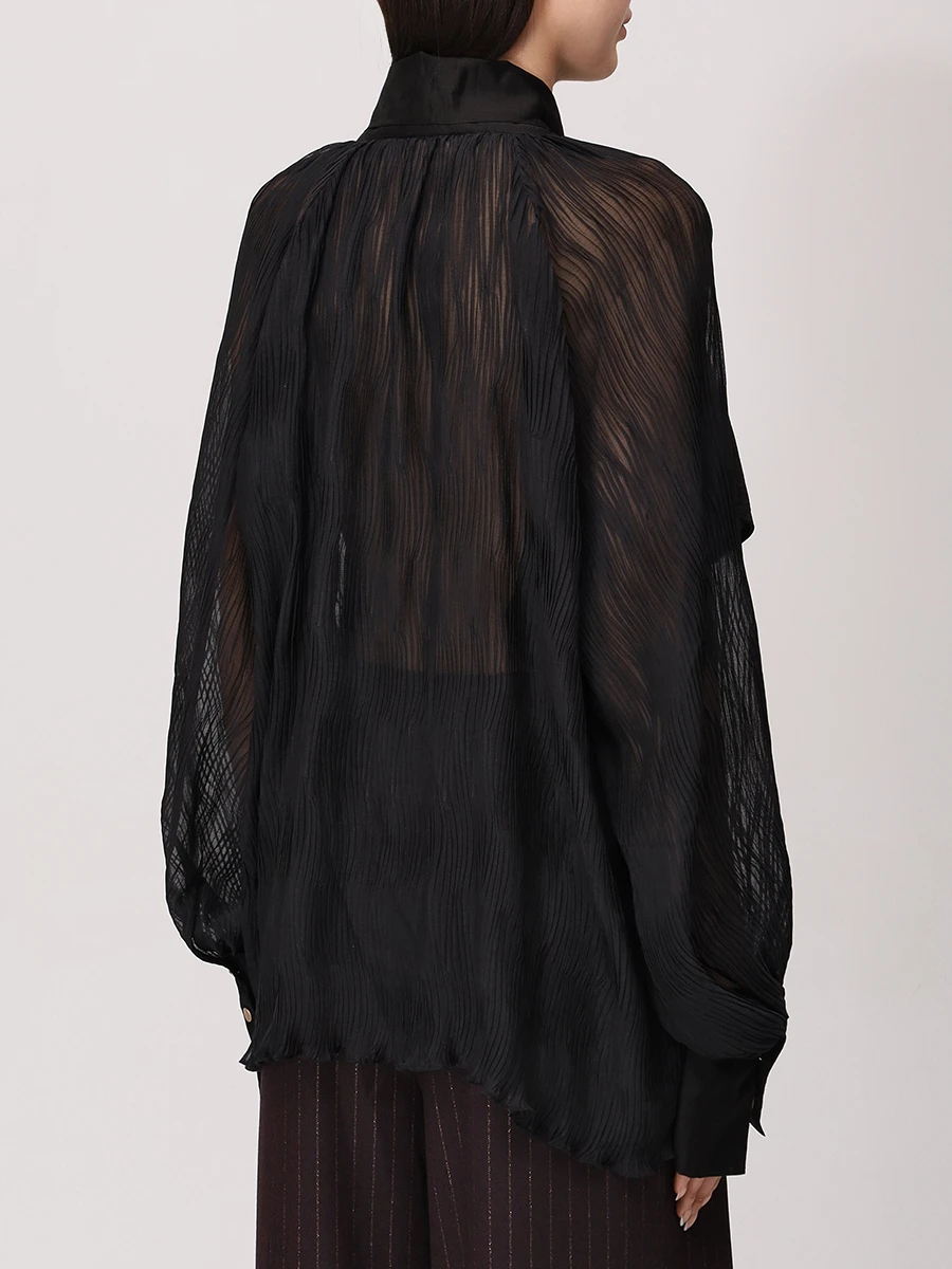 Блуза однотонная