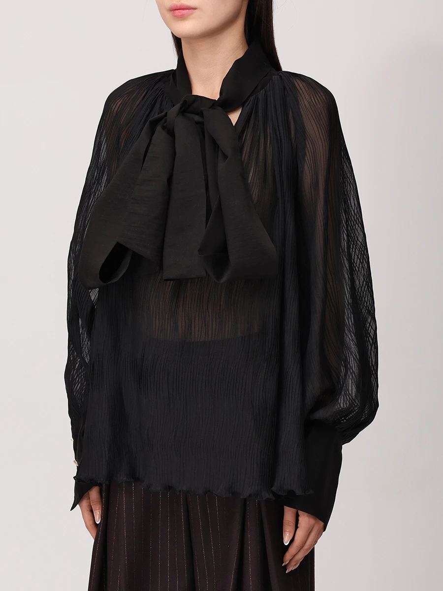 Блуза однотонная