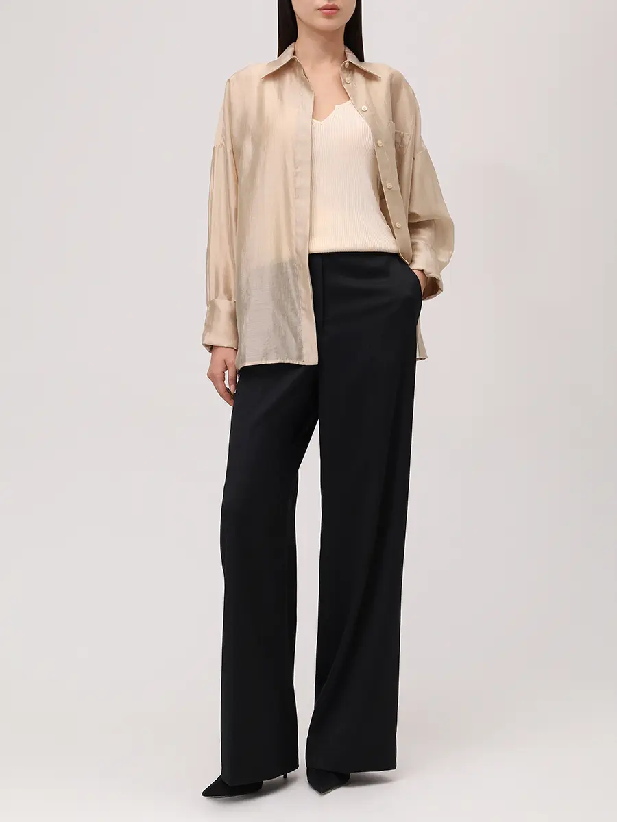 Топ из вискозы и шелка