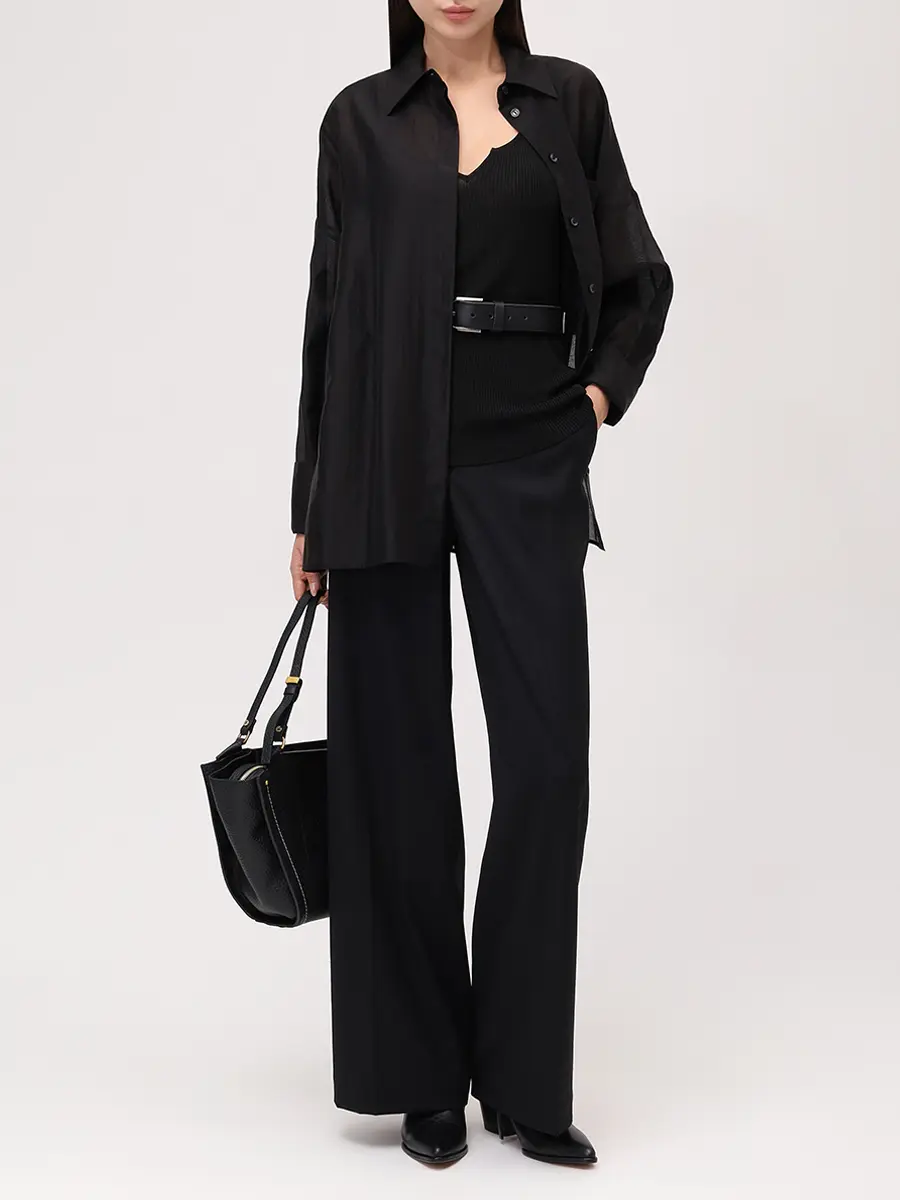 Топ из вискозы и шелка