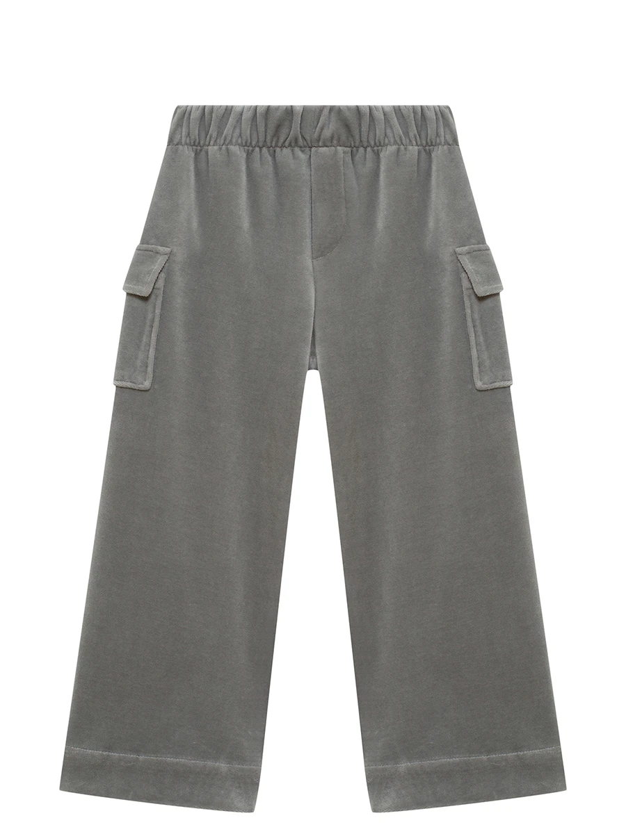 Брюки-карго Темный Жемчуг из бархата