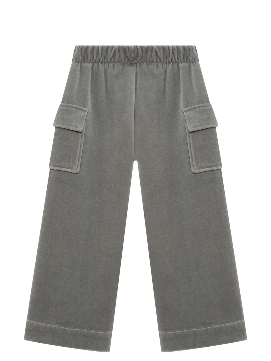 Брюки-карго Темный Жемчуг из бархата