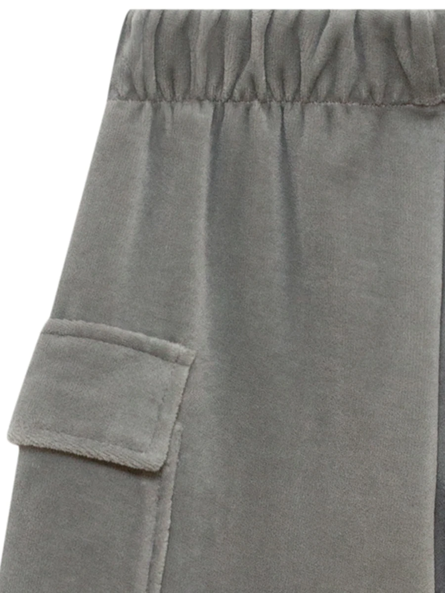 Брюки-карго Темный Жемчуг из бархата