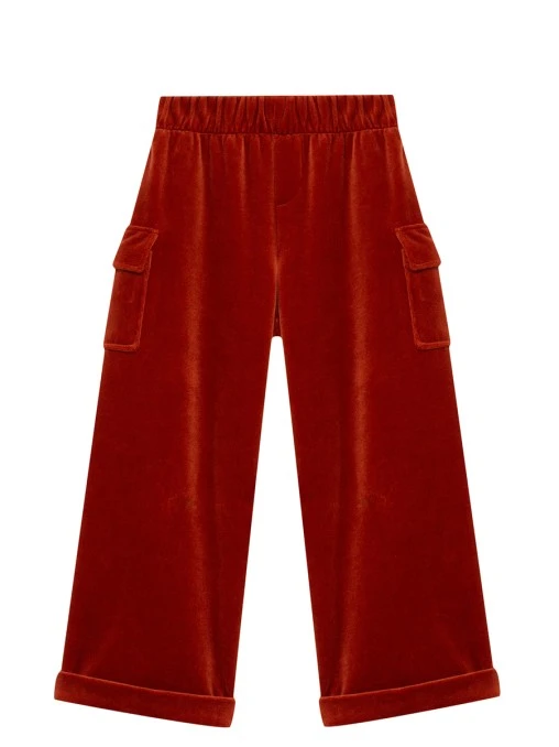 Брюки-карго Терракотовый Закат из бархата AMUR BY MARUSHIK