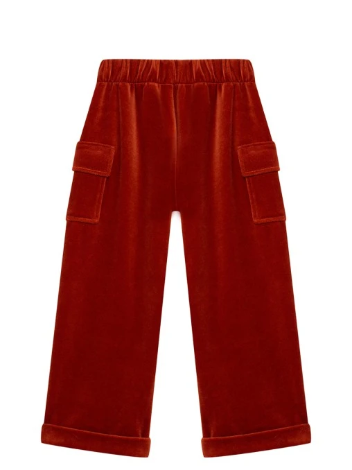 Брюки-карго Терракотовый Закат из бархата AMUR BY MARUSHIK