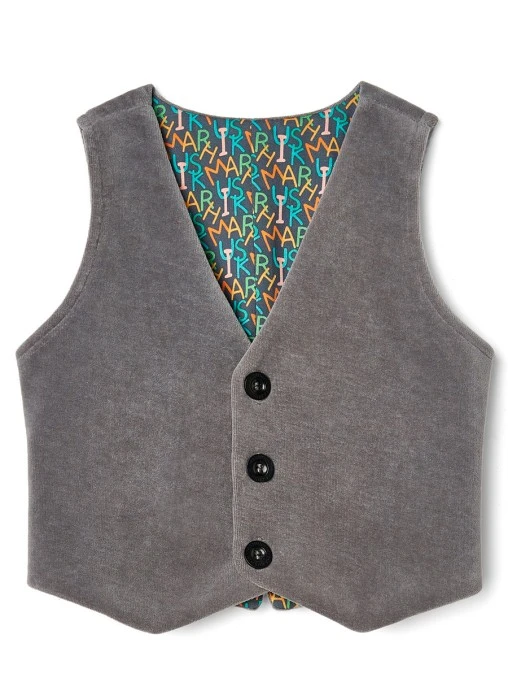 Жилет Серебристый шелк из бархата AMUR BY MARUSHIK