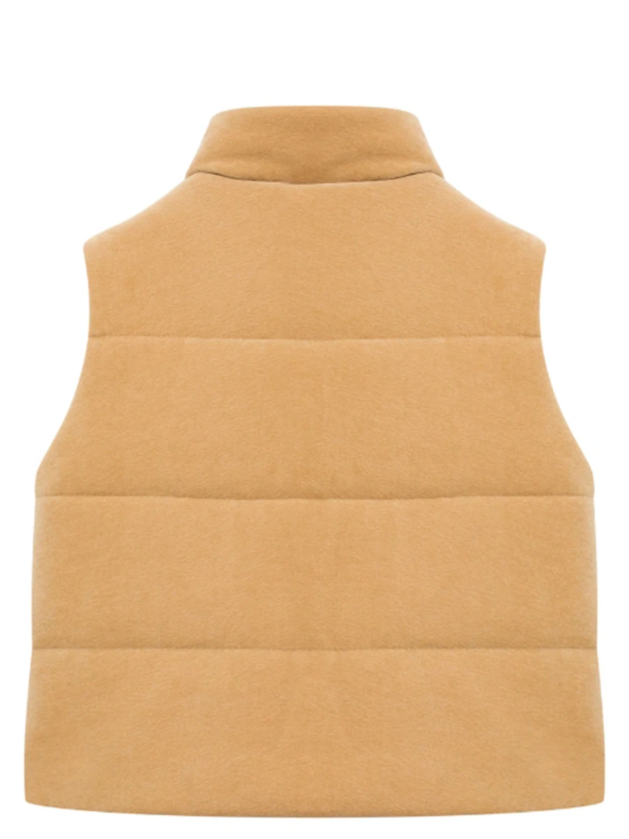 Жилет Бежевая Магия утепленный из бархата