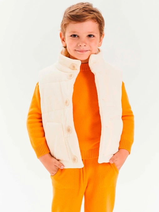 Жилет Взбитые Сливки утепленный из бархата AMUR BY MARUSHIK