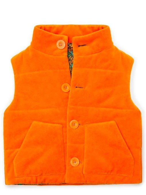 Жилет Сочный Абрикос утепленный из бархата AMUR BY MARUSHIK