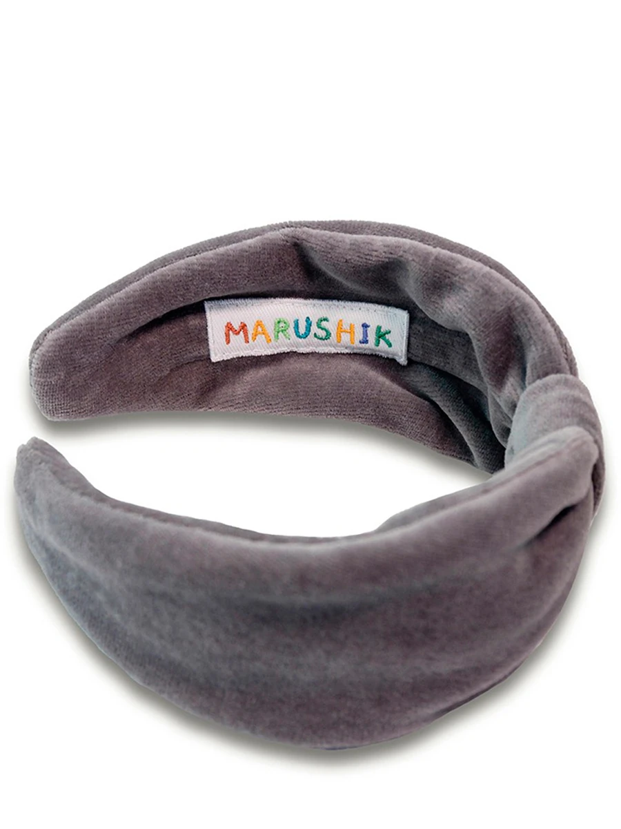 Ободок Серебристый Туман из бархата