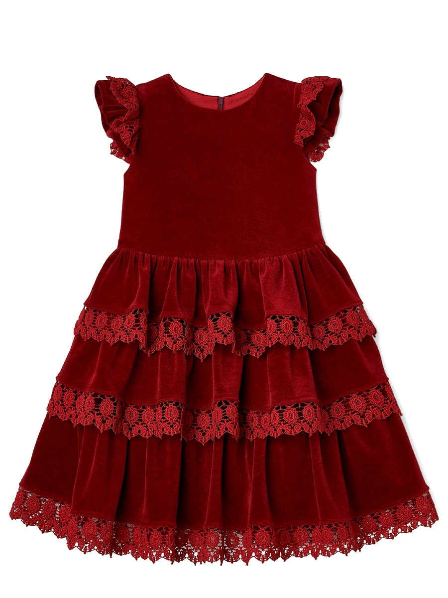 Платье Вишневая Сказка из бархата