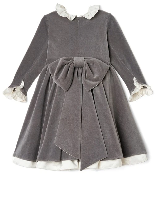 Платье Серебристый шелк из бархата AMUR BY MARUSHIK