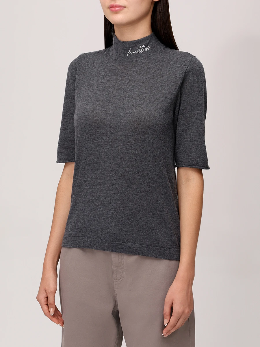 Футболка из шерсти и шелка