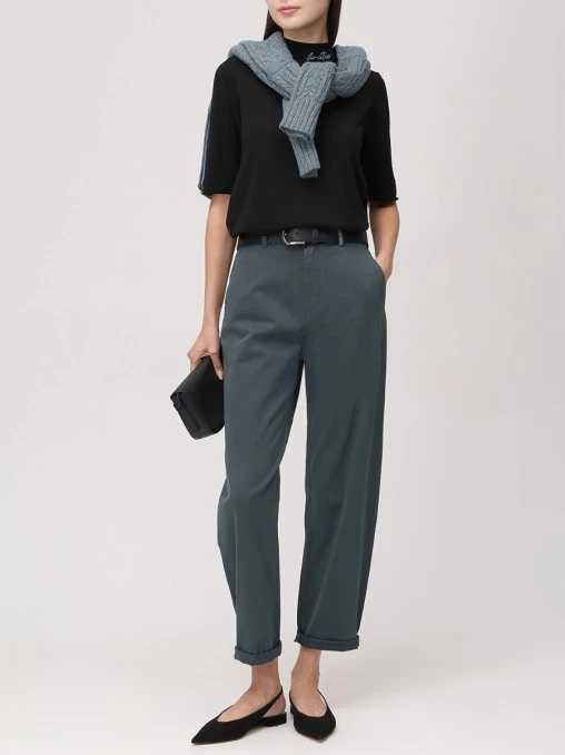 Футболка из шерсти и шелка PANICALE