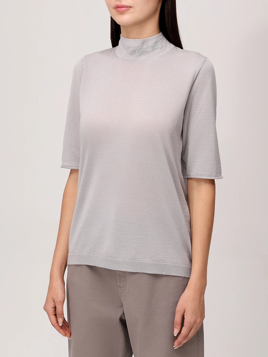 Футболка из шерсти и шелка