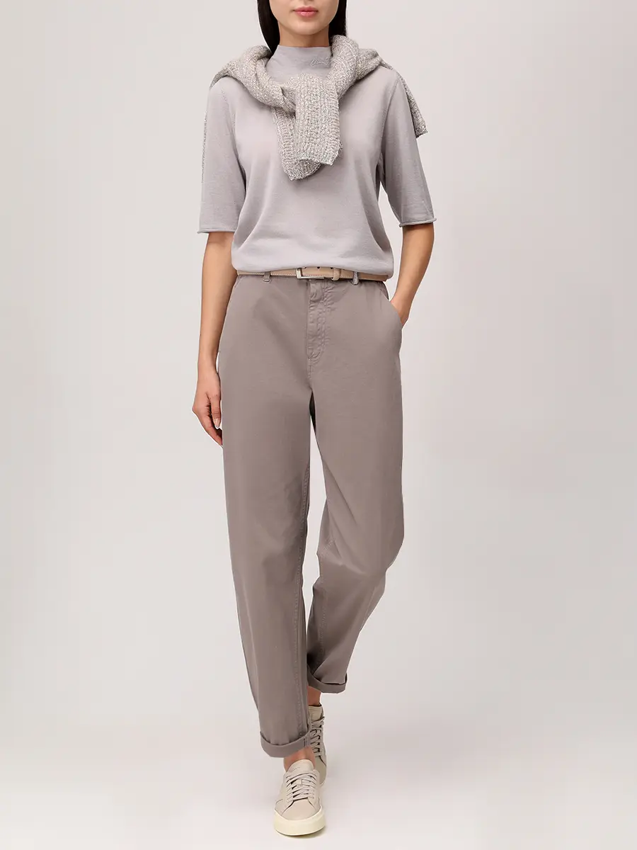 Футболка из шерсти и шелка