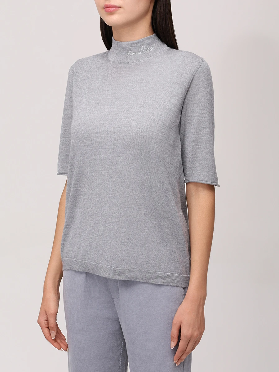 Футболка из шерсти и шелка