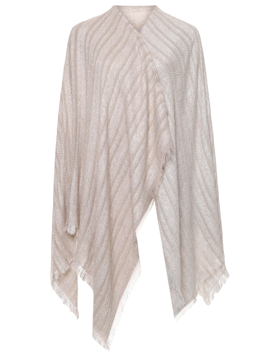 Пончо из вискозы и шерсти