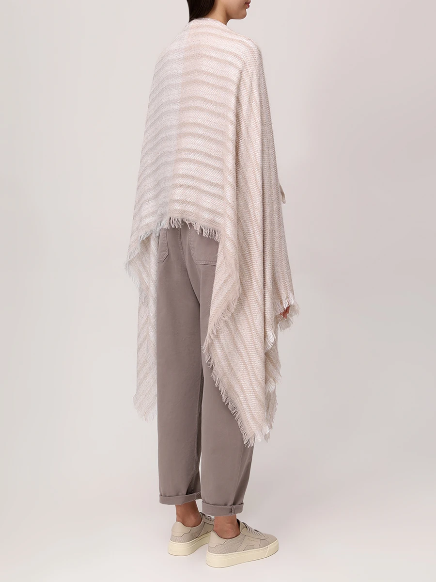 Пончо из вискозы и шерсти