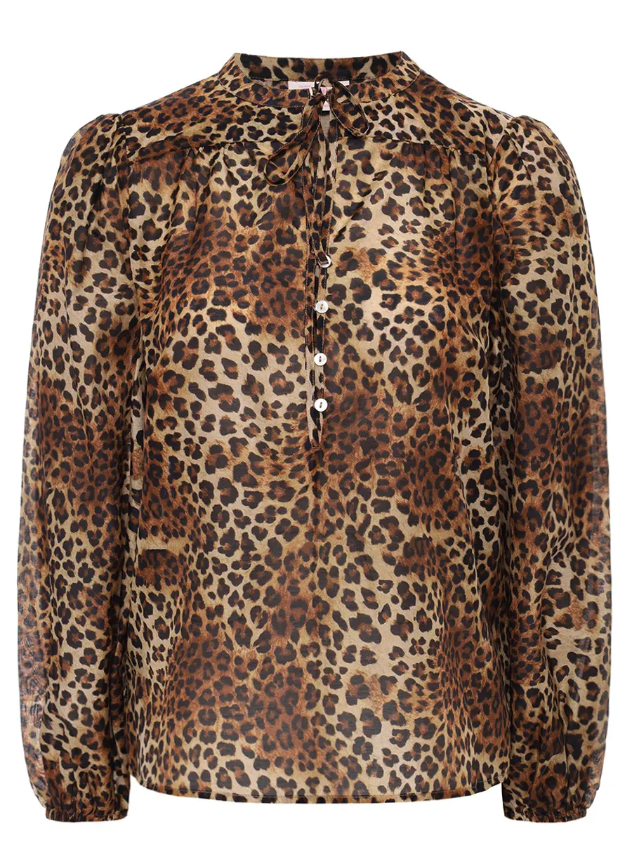 Блуза из хлопка и шелка