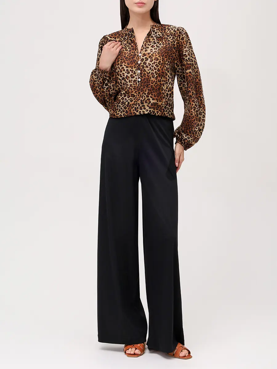 Блуза из хлопка и шелка