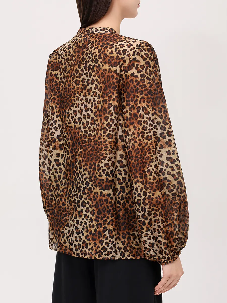 Блуза из хлопка и шелка