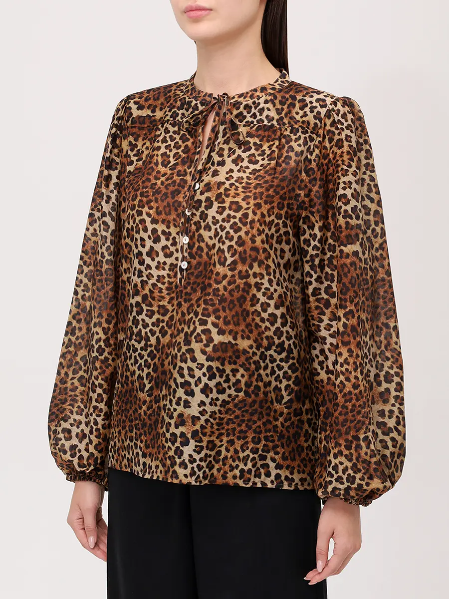 Блуза из хлопка и шелка