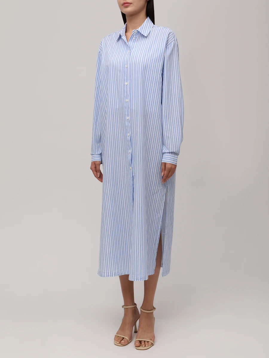 Платье-рубашка хлопковое