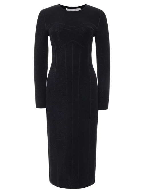 Платье из шерсти и вискозы AND THE BRAND