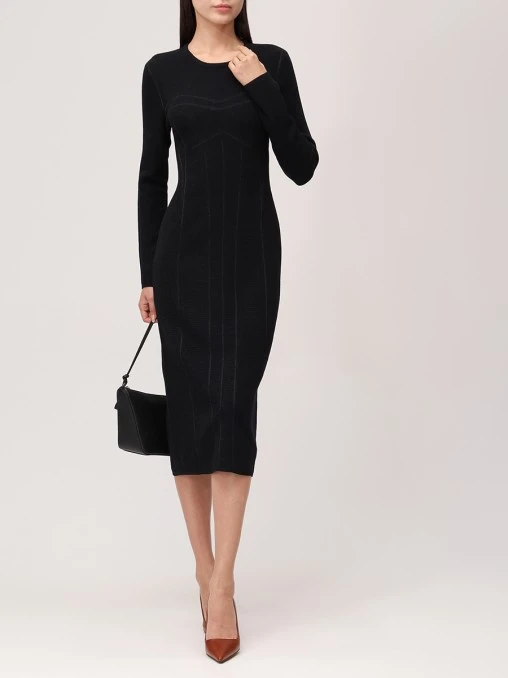 Платье из шерсти и вискозы AND THE BRAND