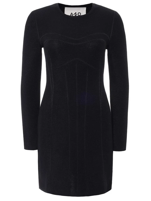 Платье из шерсти и вискозы AND THE BRAND