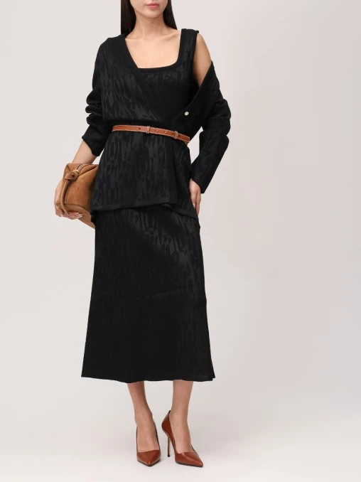 Платье из шерсти и вискозы AND THE BRAND