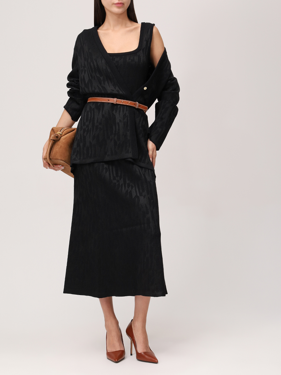 Платье из шерсти и вискозы