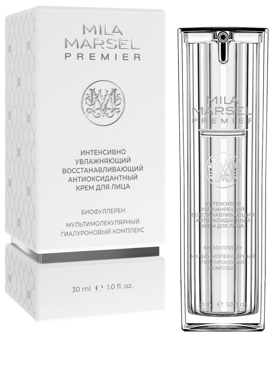 Интенсивно увлажняющий восстанавливающий антиоксидантный крем для лица Mila Marsel Premier