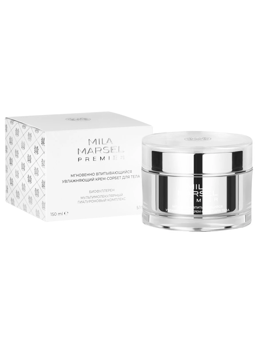 Мгновенно впитывающийся увлажняющий крем-сорбет для тела Mila Marsel Premier