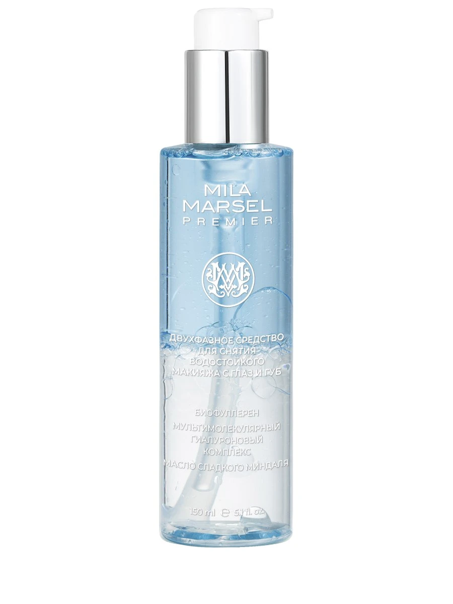 Двухфазное средство для снятия водостойкого макияжа с глаз и губ Mila Marsel Premier