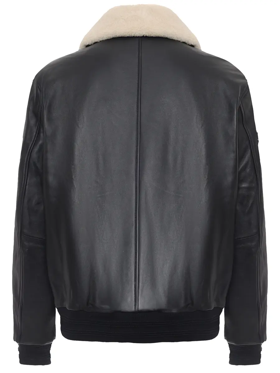 Бомбер кожаный