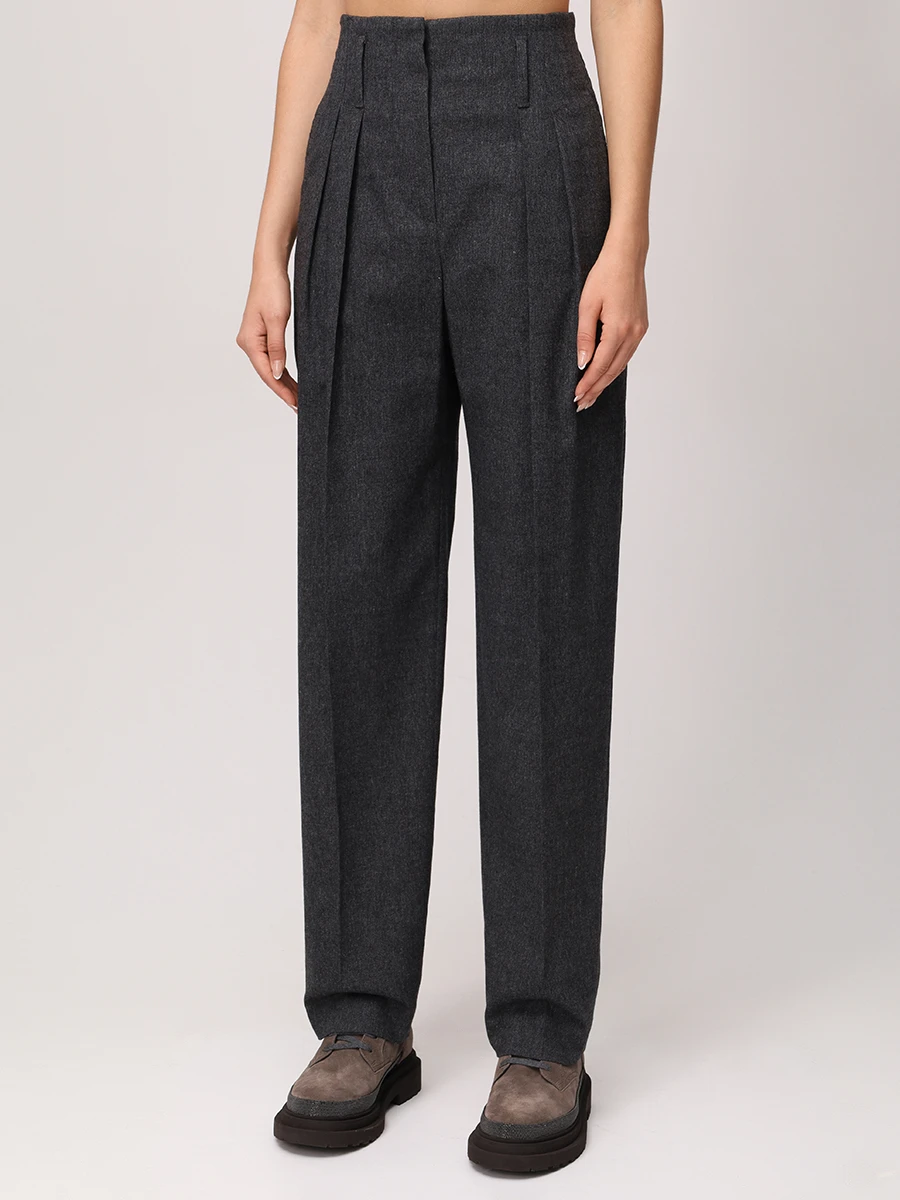 Брюки однотонные