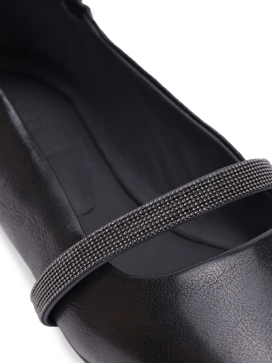 Балетки кожаные