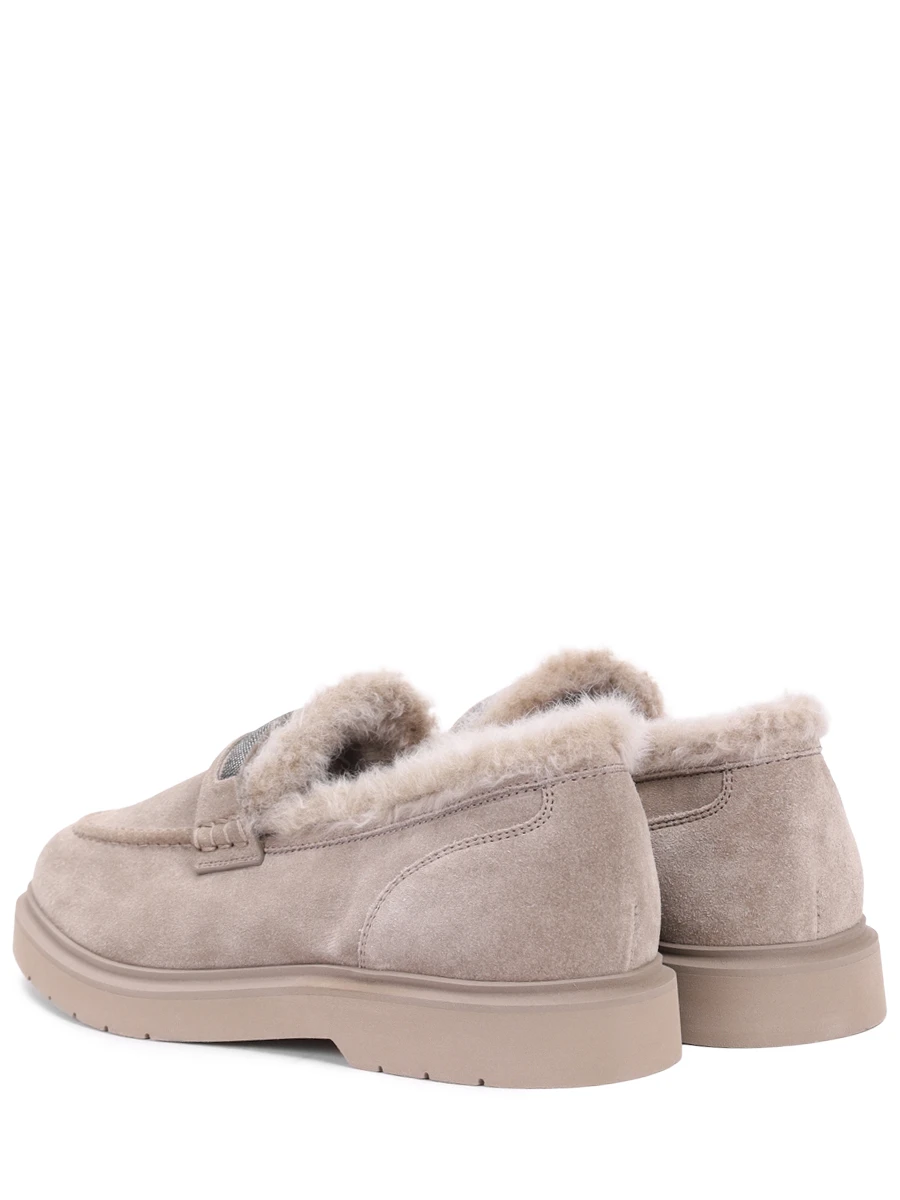 Лоферы замшевые на меху