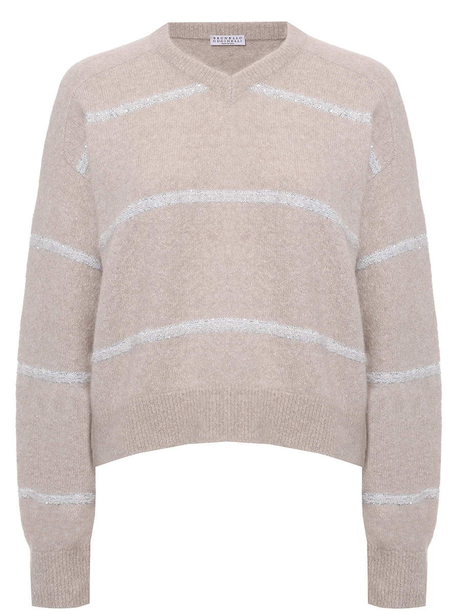 Пуловер в полоску